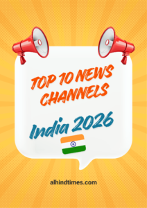 Top 10 News Channels in India 2026 TRP ranking and popularity list with Indian flag