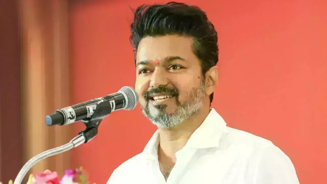 C Joseph Vijay receives congratulations from Gopalkrishna Gandhi after Tamil Nadu election victory in 2026