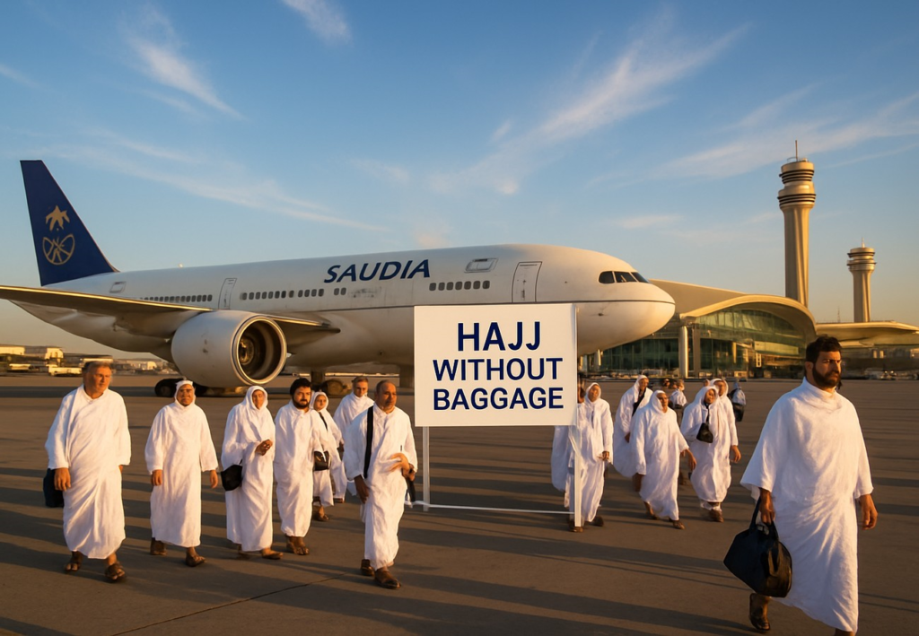 Hajj pilgrims arriving in Saudi Arabia during expanded Hajj flight operations for 2026