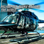 Luxury helicopter tour over a famous city skyline during sunset