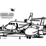Private jet and executive helicopter representing premium aviation solutions and aircraft acquisition services