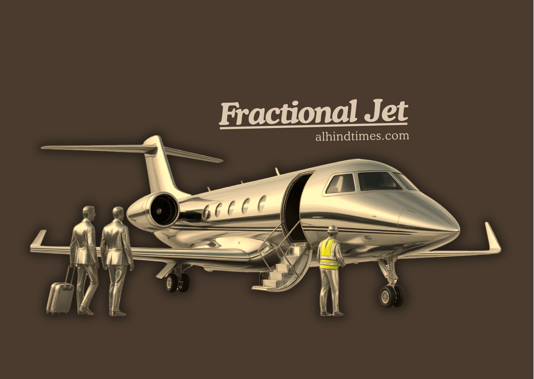 Business executives boarding a luxury private jet illustrating fractional jet ownership and shared private aviation.