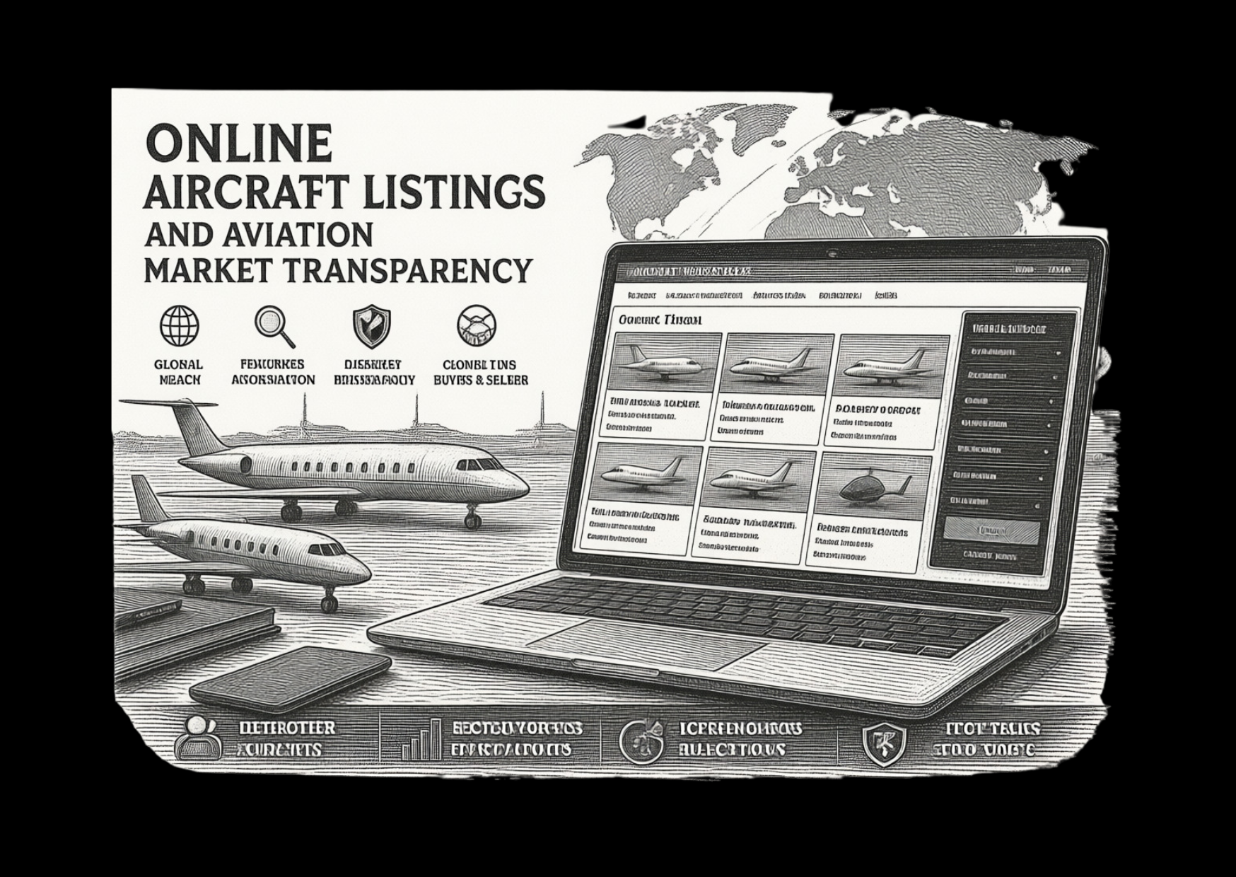 Online aircraft listings and aviation marketplace transparency