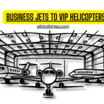 Private business jet and VIP helicopter representing the growth of executive aviation worldwide