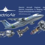 Next-generation electric aircraft engine representing sustainable aviation and zero-emission flight technology.
