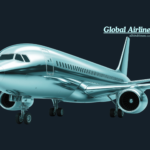 Modern commercial airline using digital technology to improve passenger experience and airport operations.