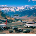 New integrated terminal building under construction at Leh Airport in Ladakh, India.