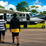 Smart Air aircraft at Korowai Batu Airport in South Papua after an armed attack.