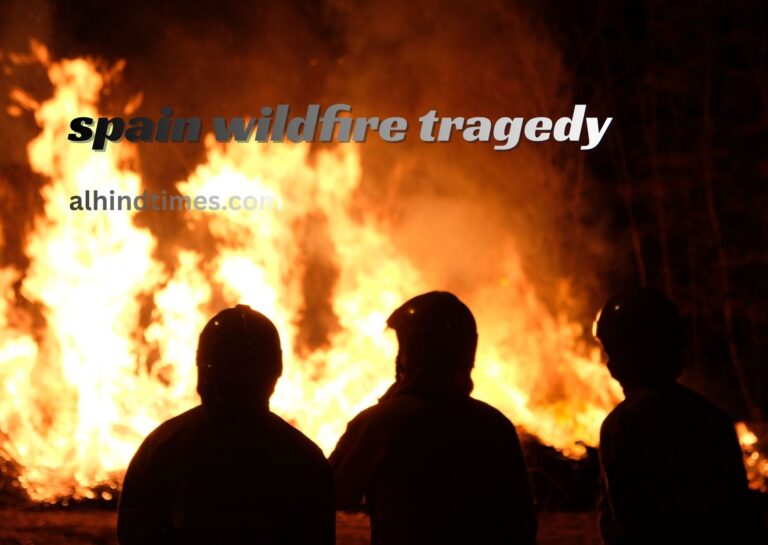Firefighters battling a devastating wildfire in Los Gallardos, Almeria, Spain