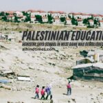 Demolished school building in Yanoun village in the occupied West Bank following reported demolition.