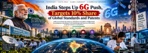 India 6G technology and next-generation telecommunications network concept