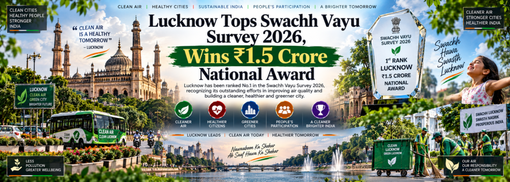 Lucknow Tops Swachh Vayu Survey 2026, Wins ₹1.5 Crore National Award