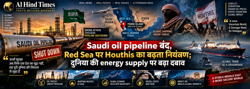 Saudi oil pipeline बंद, Red Sea पर Houthis का बढ़ता नियंत्रण; दुनिया की energy supply पर बढ़ा दबाव
